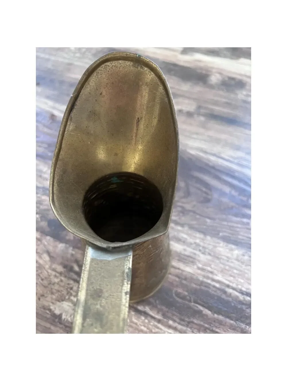 Vintage Made in England Brass-Tone Embossed Pitcher | English Pub Scene Jug